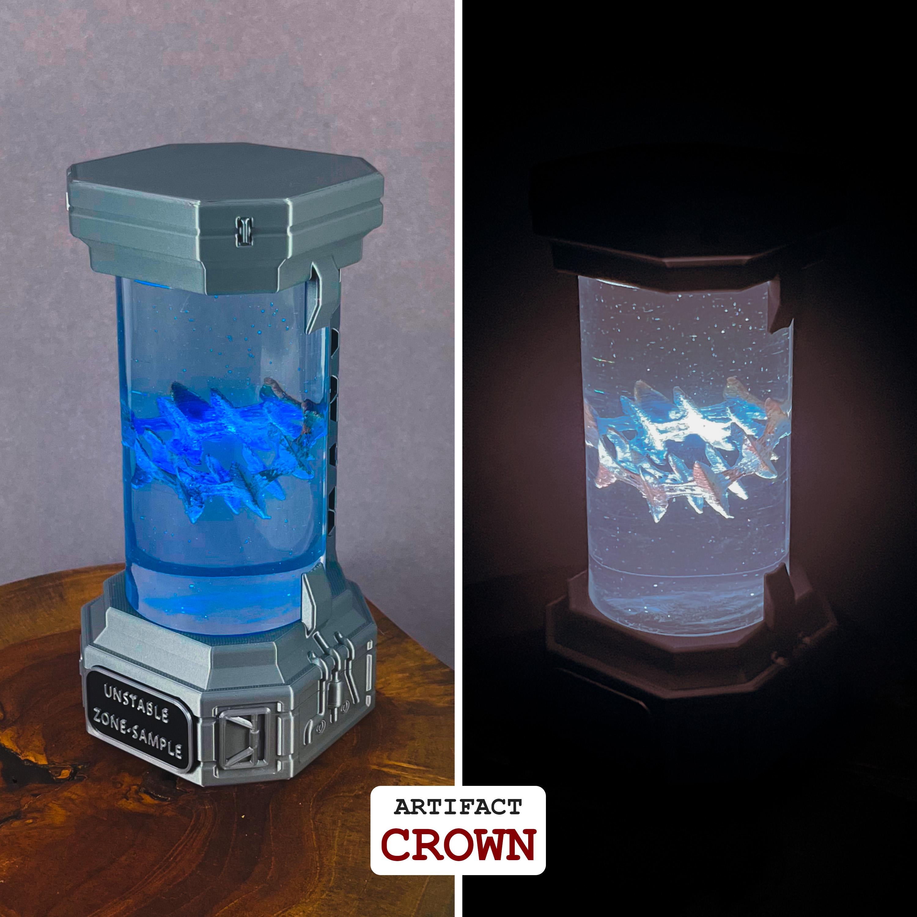 Artifact Container Lamp V2 – STALKER Inspired LED Light - Cosplay, Gamers, Changeable Colors, Resin Artifact, USB, Swapable, Chernobyl