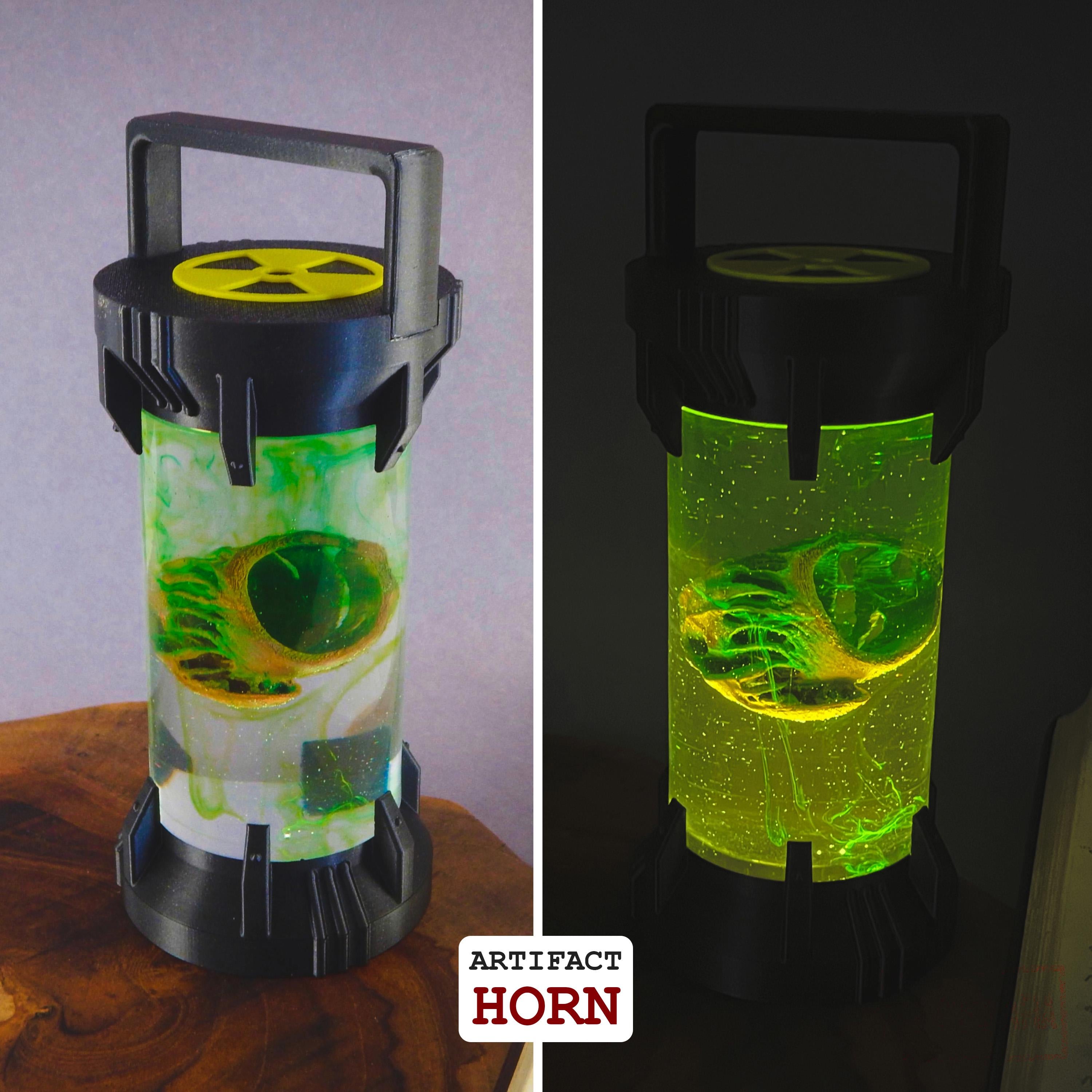 Artifact Container Lamp – STALKER Inspired LED Light - Cosplay, Gamers, Changeable Colors, Resin Artifact, USB, Swapable, Chernobyl