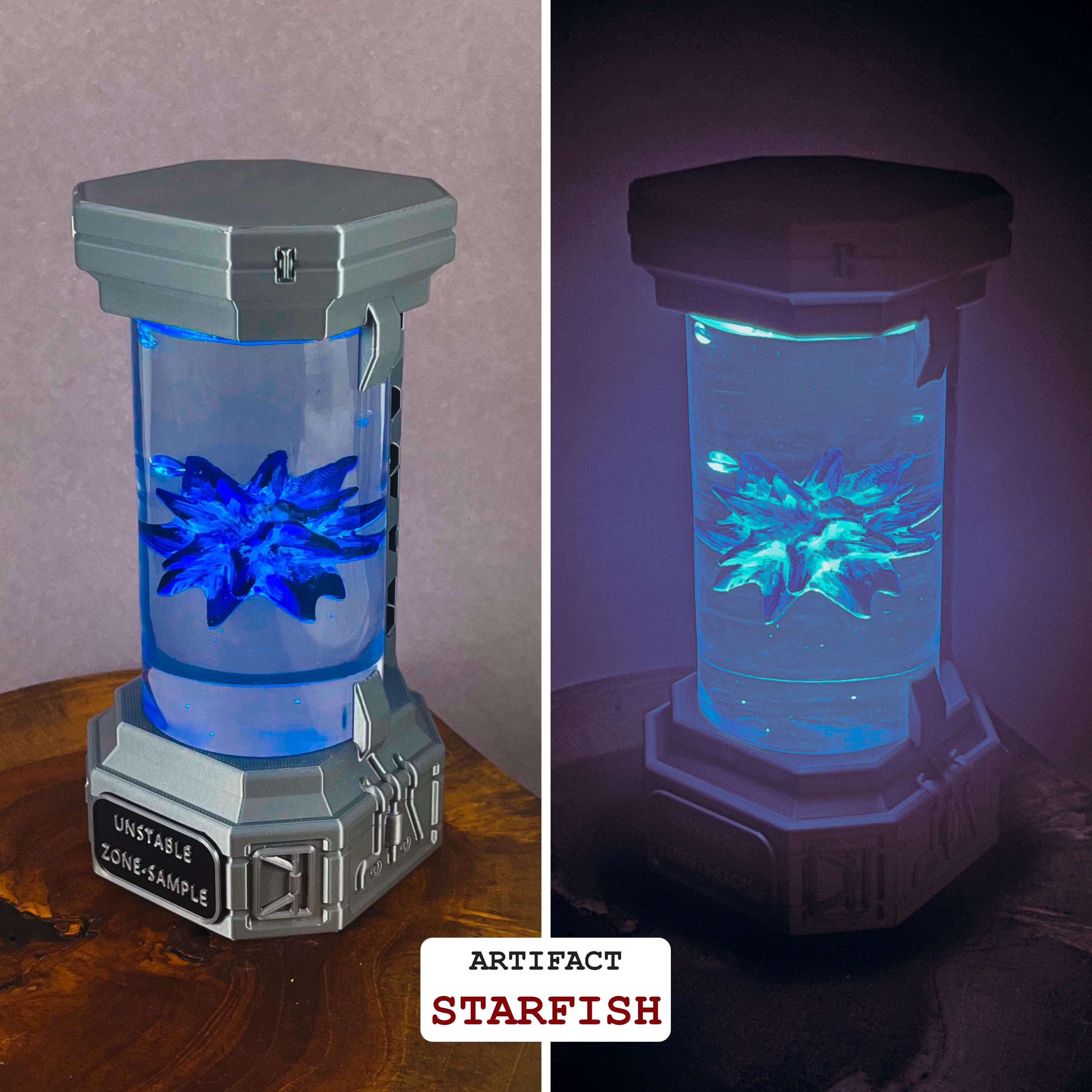 Artifact Container Lamp V2 – STALKER Inspired LED Light - Cosplay, Gamers, Changeable Colors, Resin Artifact, USB, Swapable, Chernobyl