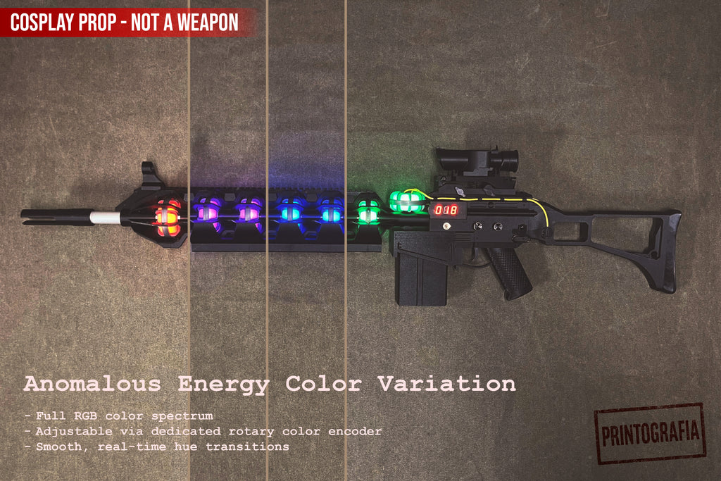 Gauss Rifle Cosplay Prop – STALKER inspired Fully Functional LED Version - Cosplay, Gamers, Changeable Colors, USB, Chernobyl, Ukraine