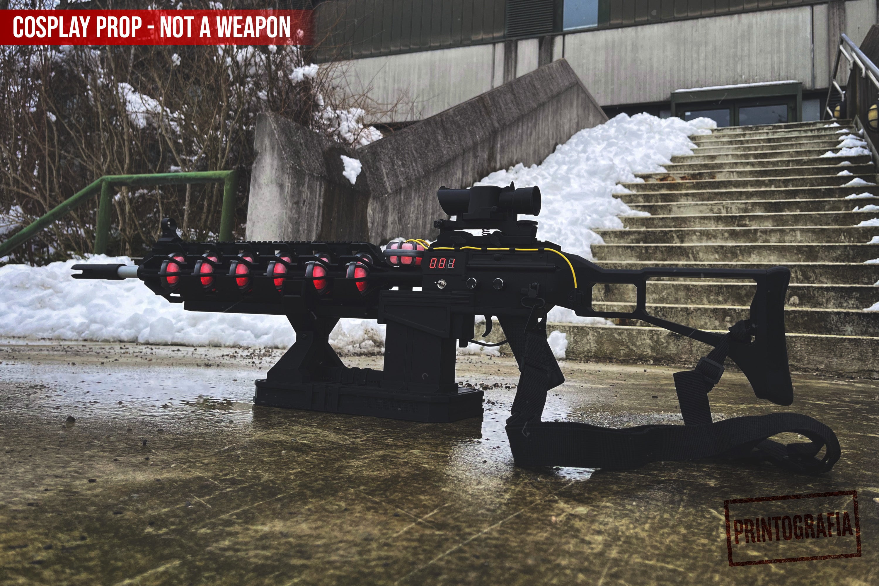 Gauss Rifle Cosplay Prop – STALKER inspired Fully Functional LED Version - Cosplay, Gamers, Changeable Colors, USB, Chernobyl, Ukraine