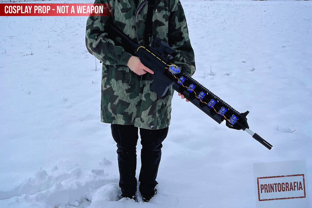 Gauss Rifle Cosplay Prop – STALKER inspired Fully Functional LED Version - Cosplay, Gamers, Changeable Colors, USB, Chernobyl, Ukraine